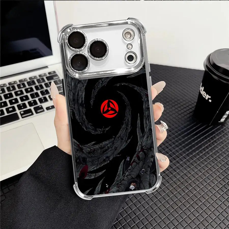 Anime Sasukes N-arutos Plating Phone Case For Samsung S26 S25 S24 S23 S22 S21 S20 FE Note20 Edge Plus Ultra 4G 5G Anti Fall