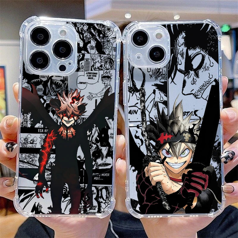 Black Clover BatS KillerS Phone Case For iPhone 17 16e 16 15 14 13 12 Mini Air Pro Max X XR 7 8 Plus Anti Fall Transparent Cover
