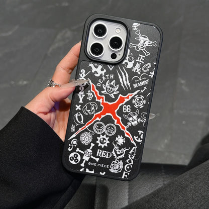 Fashion Cool Japan Anime One Piece Logo Phone Case For iPhone 17 Pro 16 15 14 13 Pro Max Cases Shockproof Hard Cover