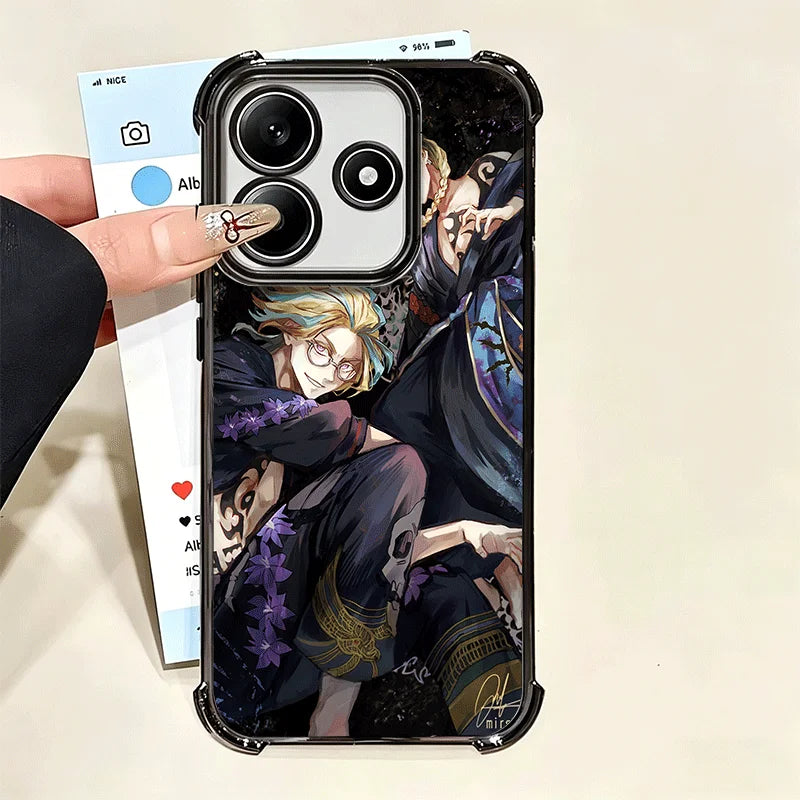 Tokyo Revengers Ran Haitani Rindou Plating Phone Case For Xiaomi Poco X6 X7 X8 Pro Max X5 X3 M8 M7 M5S Redmi 15C 15 14C 13C 17T