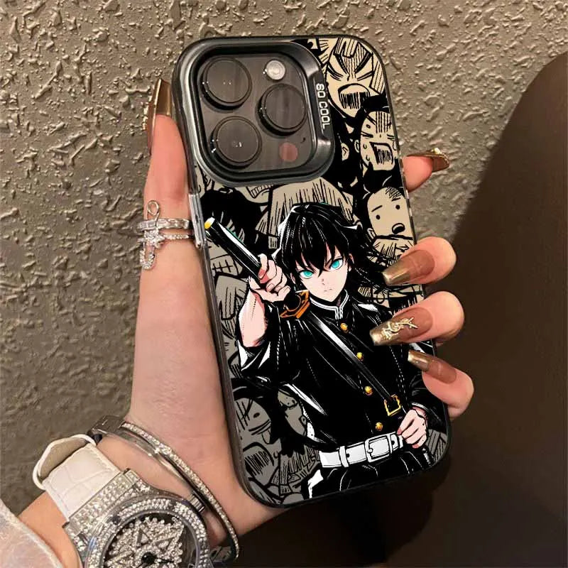 Demon Slayer Anime Cute Cover For Apple iPhone 17 Air 16E 16 15 14 13 12 mini Pro Max Plus Colorful Phone Case