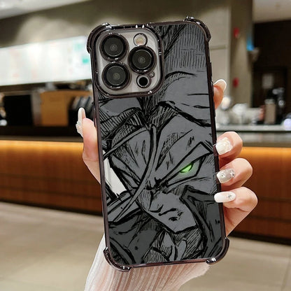Dragon Ball anime sketch Plating Phone Case For iPhone 17 17e 16 15 14 13 12 11 Pro Max X XR 7 8 Mini Air Plus Anti-Fall Airabag