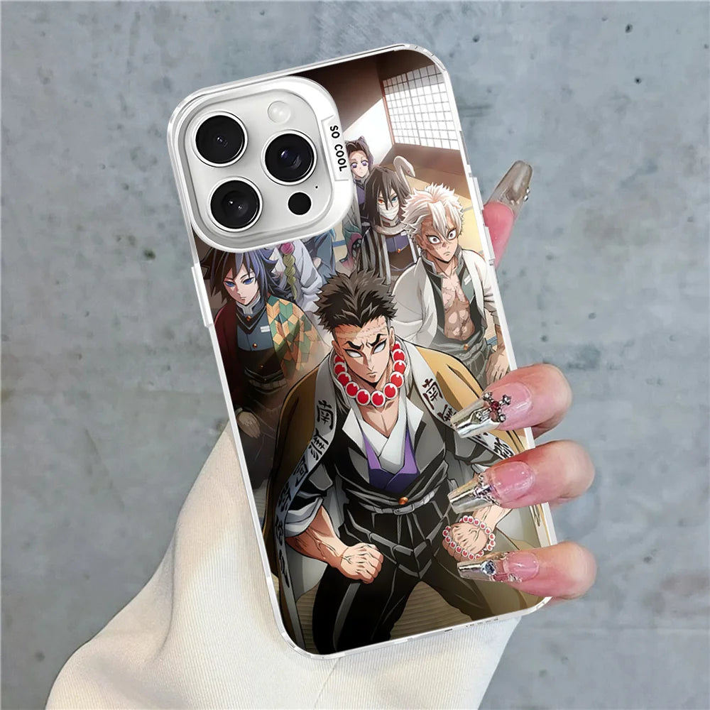 Demon Slayer Phone Case For IPhone 16 15 14 13 12 11 Pro Max X XR XSMAX 8 7 Plus Matte Shockproof Back Cover