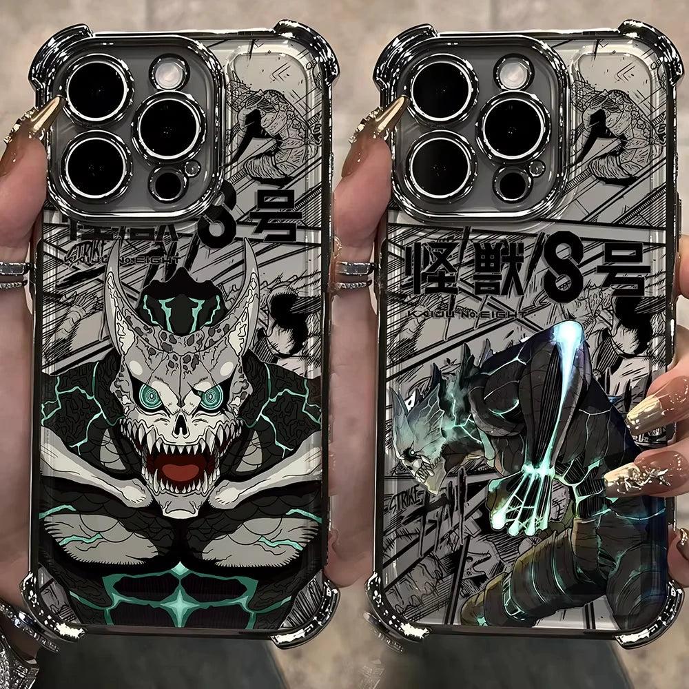 Anime Kaiju No 8 Kafka Phone Case For iPhone 16 e 15 14 13 12 11 Pro Max XS X XR Plus Mini SE 2020 2022 Plating Coque Funda