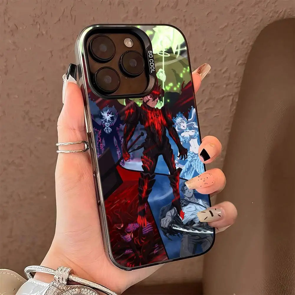 Black Clover Anime Phone Case Phone Case Color Silver Shell For IPhone 17 16 15 14 13 12 11 Pro Max Plus