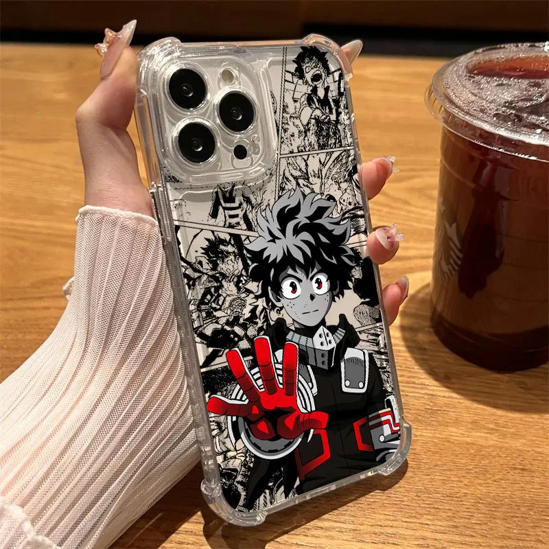 My Hero Cool Academias Anime Phone Case Clear For iPhone 17 16 14 15 11 12 13 Pro Max 16E 15 16 Plus 17Air Soft Shockproof Cover