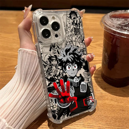My Hero Cool Academias Anime Phone Case Clear For iPhone 17 16 14 15 11 12 13 Pro Max 16E 15 16 Plus 17Air Soft Shockproof Cover