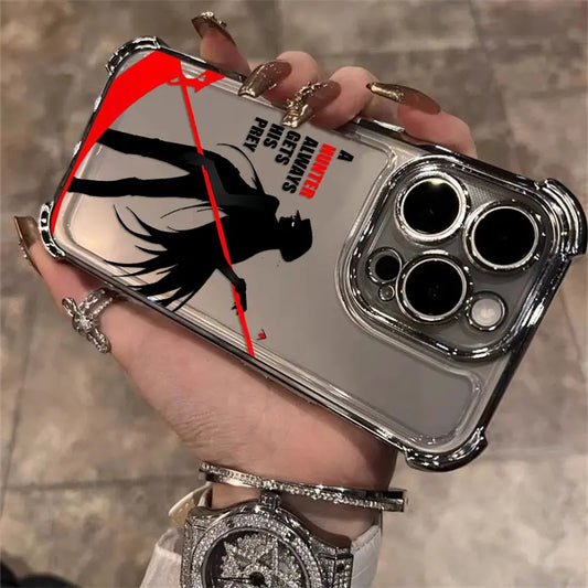 Black Hot Anime HUNTER×HUNTER Plating Case For Samsung S25 S24 S23 S22 S21 S20 FE Note20 Plus Ultra 4G 5G Anti Fall Airbag Cover