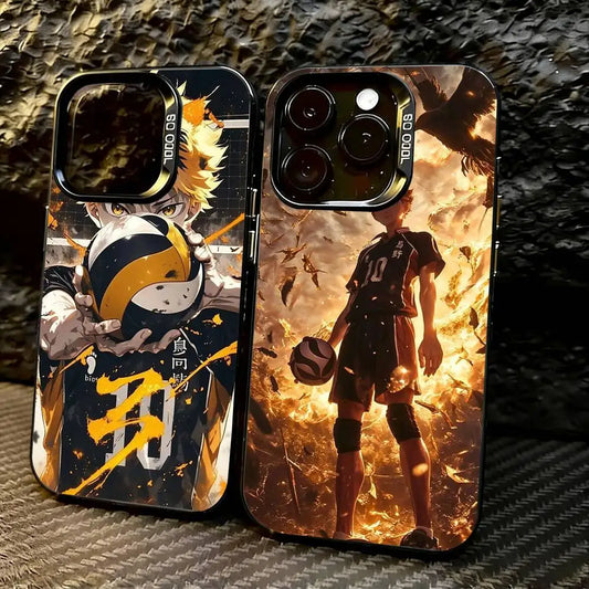 H-Haikyuu Anime  Phone Case For iPhone 17,16,15,14,13,12,11 Plus,Pro Max,XS,Colorful Silver Phone case Funda Cover