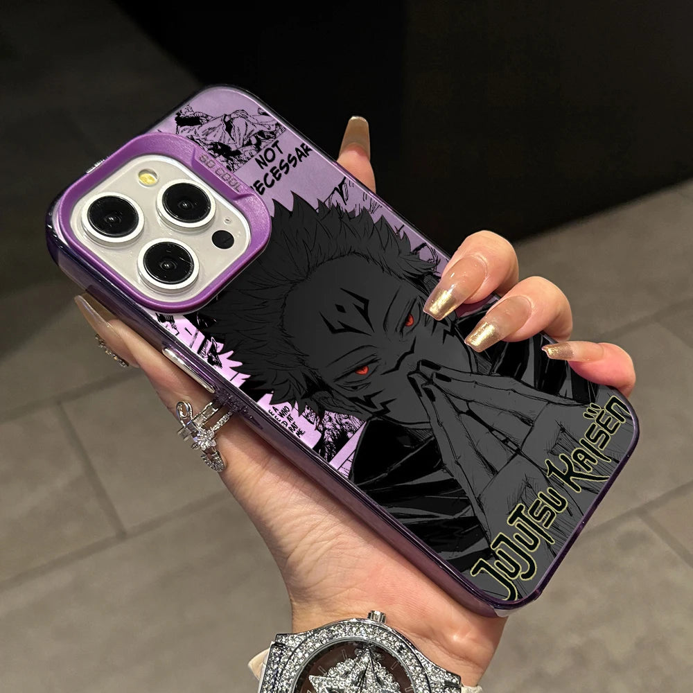 Jujutsus Kaisens Sukunas Phone Case for iPhone 17 Air 16 16e 15 14 Plus 13 12 11 Pro Max X Xs XR 8 Colorful Silver Hard Cover