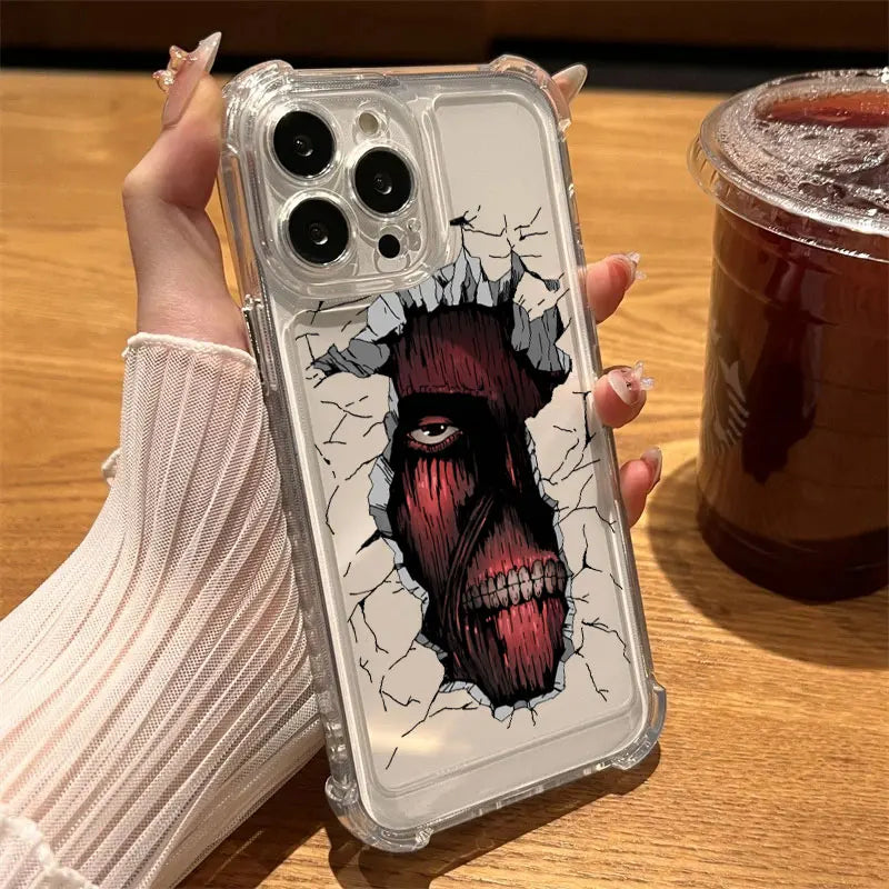 Attacks Anime On Titans Hot Cool Phone Case Clear For iPhone 17 16 14 15 11 12 13 Pro Max 16E Plus 17 Air Soft Shockproof Cover