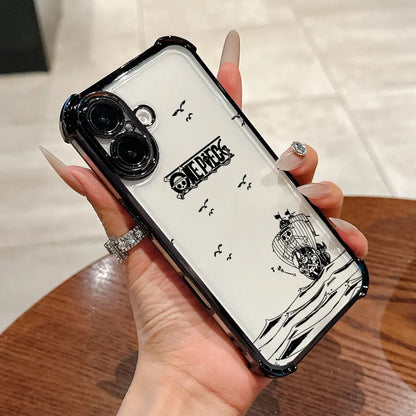 O-One Pieces Manga Funda For iPhone 17 Pro 16 15 14 13 12 11 Pro Max Case 17 Plus 17E 16E 17Air Silicone Protection Phone Cover