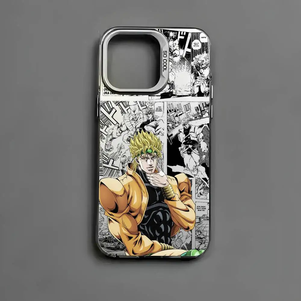 Anime J-JOJO Cool Phone Case For iPhone 17 16 15 14 13 12 11 Pro Max Air multicolor Matte Laser Metallic Aurora Funda