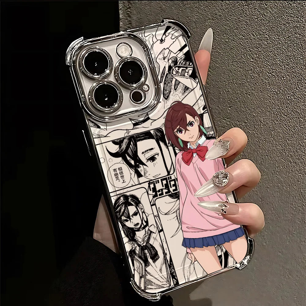Hot Anime D-Dandadans Plating Phone Case For Samsung A37 A57 A07 A36 A16 A06 A35 A55 A25 A26 A05s A15 A54 A34 A24 A14 A05 4G 5G