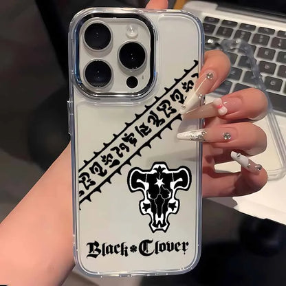 Black Clover Anime Phone Case For Apple iPhone 17 AIR 16E 15 14 13 12 11 Pro Max Plus Transparent Soft Cover
