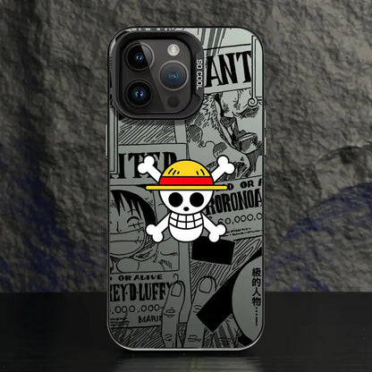 One Piece Bone Logo Cover Phone Case for iPhone 16e 11 12 13 Pro Max 14 15 16 Plus