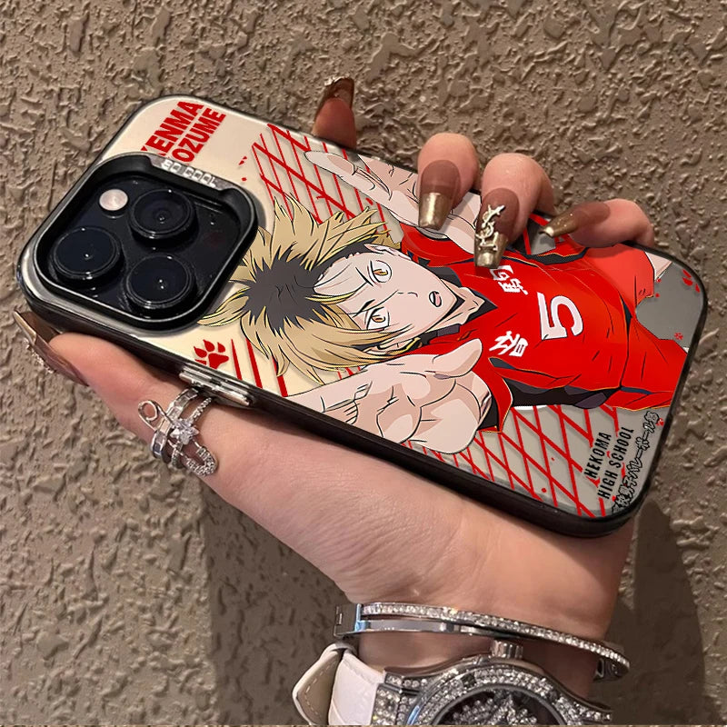 Anime Haikyuu Plating Hard Phone Case for iPhone 16 15 14 13 12 11 Pro Max XS X XR 8 7 Plus SE 2020 Shockproof Matte Back Cover