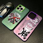 Ones Pieces Logo Phone Case for iPhone 17 Air 16 16e 15 14 Plus 13 12 11 Pro Max X Xs XR 8 Colorful Silver Hard Cover