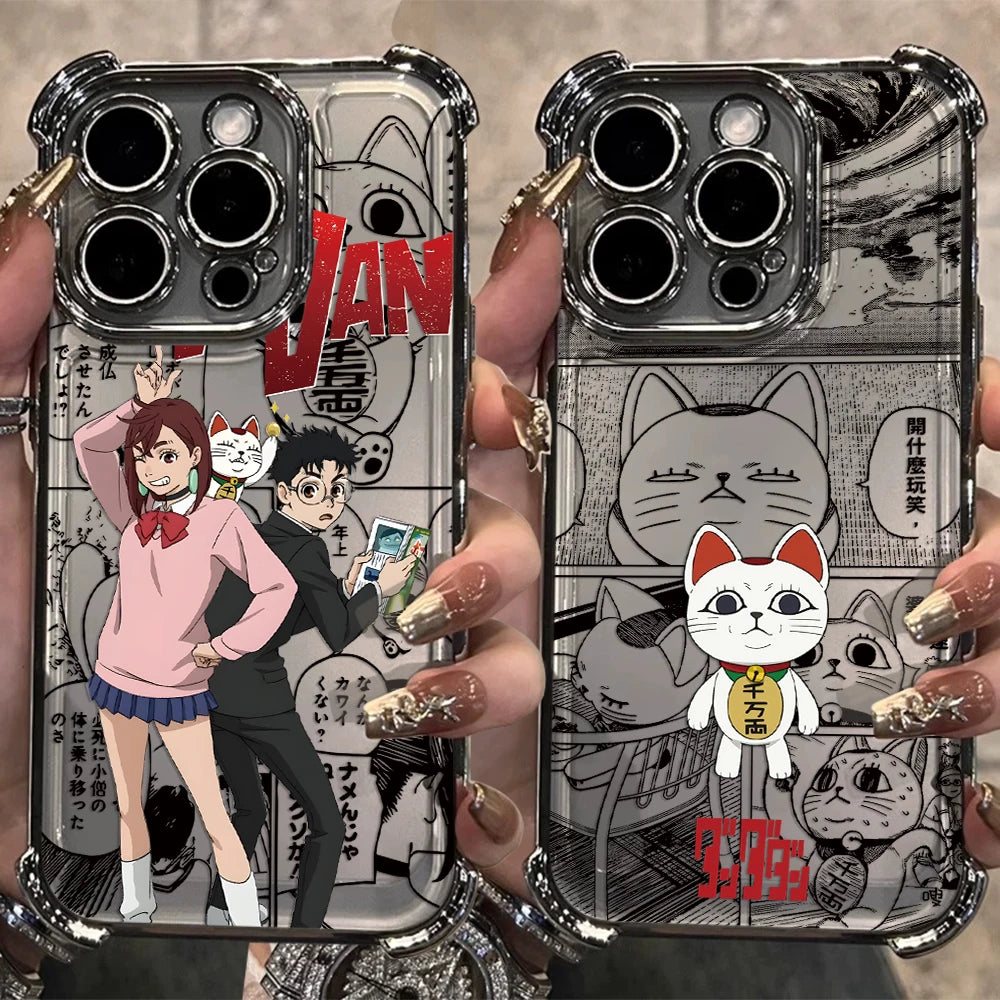 Hot Anime D-Dandadans Plating Phone Case For Samsung A37 A57 A07 A36 A16 A06 A35 A55 A25 A26 A05s A15 A54 A34 A24 A14 A05 4G 5G