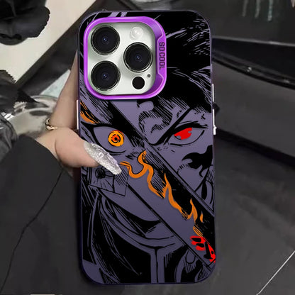 Trendy Anime Demon Slayer Frosted Case for iPhone 17 Air 16 E 15 14 Plus 13 12 Mini 11 Pro Max Acrylic Sheet Silicone Hard Cover