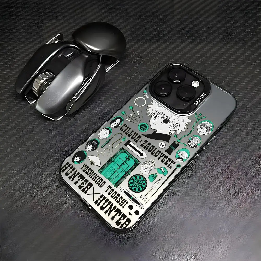 HUNTER HUNTER Phone Case For lMDColor Silver Shell For lPhone 17 16 15 14 13 12 11 Pro Max Plus