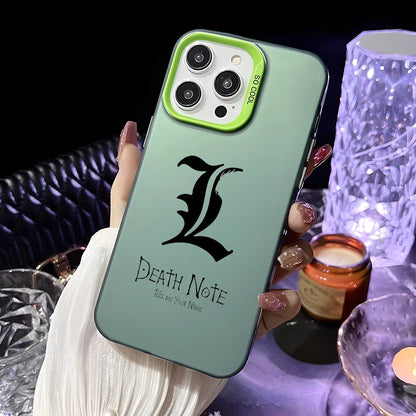 Anime D-Death Note Comics Phone Case For iPhone 16 15 14 13 12 11 Pro Max Plus – Colorful Gradient Soft TPU Back Cover