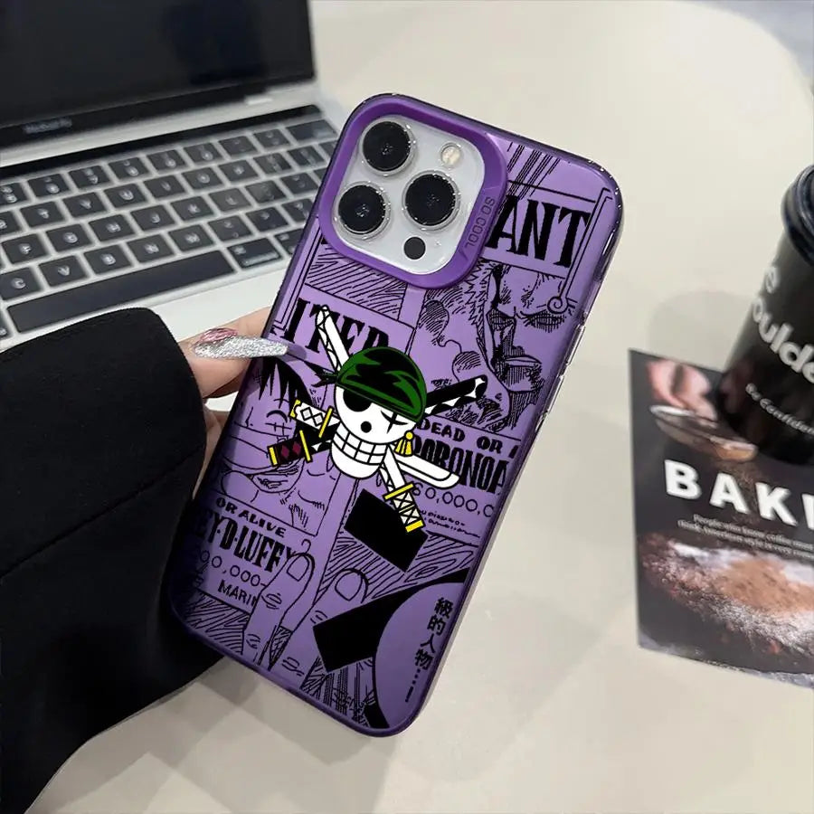 One Piece Bone Logo Cover Phone Case for iPhone 16e 11 12 13 Pro Max 14 15 16 Plus