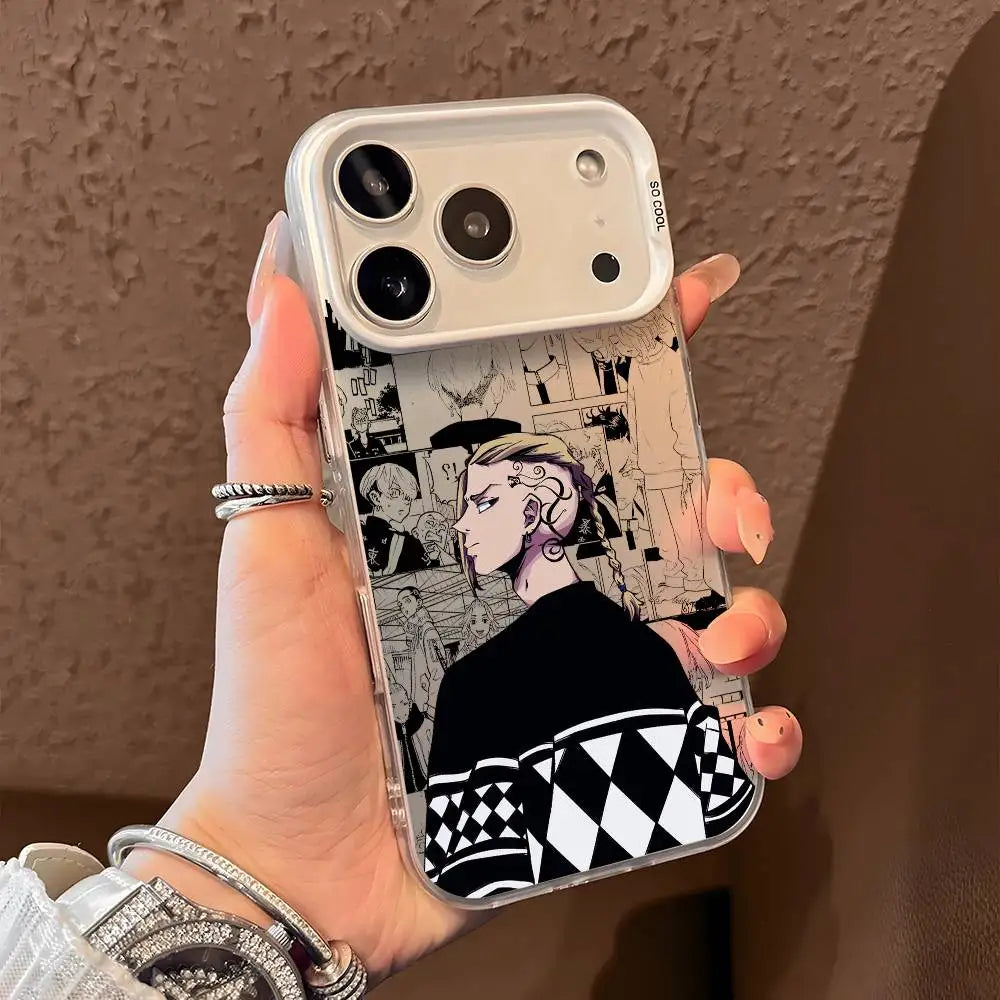 Anime Tokyo Revengers Draken Phone Case For iPhone 17 16 15 14 13 12 11 Pro Max Air multicolor Matte Laser Metallic Aurora Funda