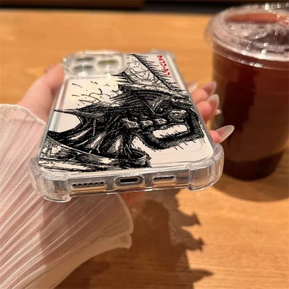 Anime Chainsaw Man Denji Phone Case For iPhone 17 Air 16 E 15 14 13 12 11 Pro Max Plus Mini SE 2020 2022 Soft Transparent Cover