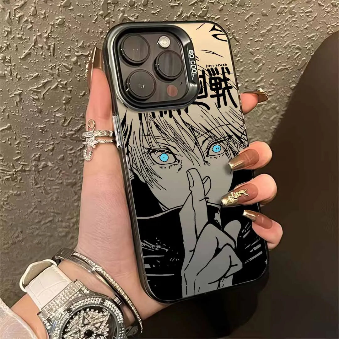 Anime Cartoon J-Jujutsu K-Kaisen Phone Case For IPhone 14 15 16 17 Pro Max Plus 12 13 Mini 16E Casing Hard IMD Fashion
