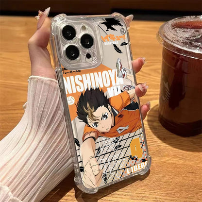 Haikyuu Oya Volleyball Phone Case for iPhone 16 15 14 Plus 13 12 Mini 11 iPhone16 Pro Max X Xs XR 7 8 Soft Thin Clear Cover