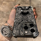 Hot Anime Jujutsu Kaisen Gojo Plating Phone Case For iPhone 16e 15 14 13 12 11 Pro Max X XR XSMax 7 8 6 Plus Anti-Fall Airabag