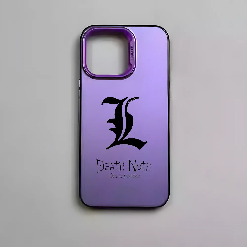 Anime D-Death Note Comics Phone Case For iPhone 16 15 14 13 12 11 Pro Max Plus – Colorful Gradient Soft TPU Back Cover
