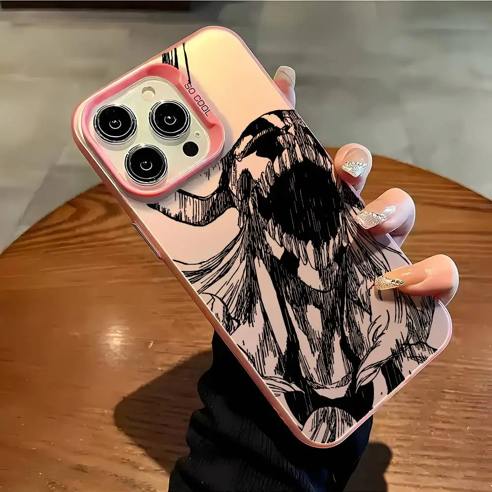 Anime B-Bleach Phone Case For iPhone 17 16 15 14 13 12 11 Pro Max Air multicolor Matte Laser Metallic Aurora Funda