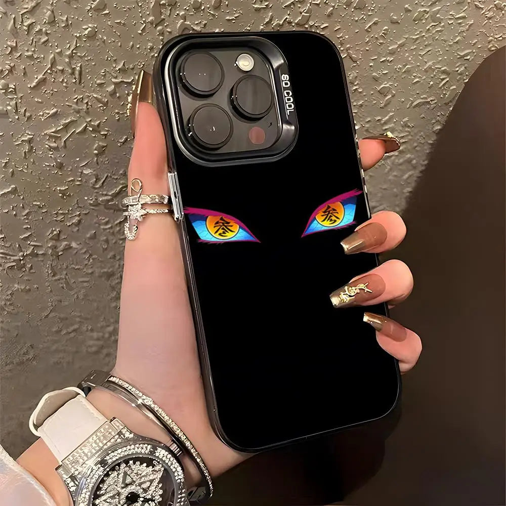 A-Akaza Demon Slayer Phone Case For IPhone 17 Pro Max 15 Pro 16 14 Plus 12 13 Mini 11 Pro Shockproof Colorful Cover