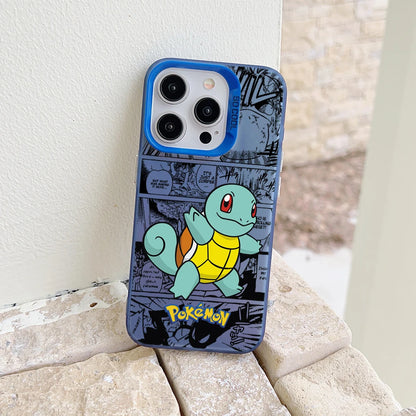 Cartoon Phone Case For PokemonS iPhone 16 15 14 13 12 11 Pro Max X XR XSMAX 8 7 Plus Candy Matte Shockproof Back Cover