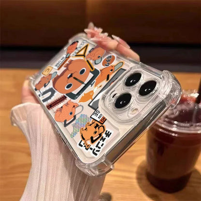 C-Chainsaw Mans Four Corner Anti Fall Airbag Case for iPhone 17 Air 16 15 14 Plus 13 12 11 Pro Max XS Max X XS Silicone Cover