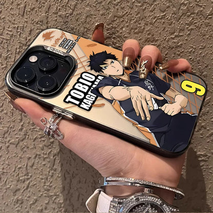 Anime Haikyuu Plating Hard Phone Case for iPhone 16 15 14 13 12 11 Pro Max XS X XR 8 7 Plus SE 2020 Shockproof Matte Back Cover