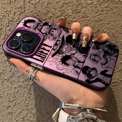 One Piece Luffy Ace Sabo ART LINE Phone Case for iPhone 12 17 Air Pro Max 16 15 11 14 13 Pro Max XS X XR Plus 8 7 SE 2020 Cover
