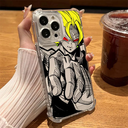 Super Saiyans Broly Gokus DragonS BallS Phone Case For iPhone 17 16e 16 15 14 13 12 11 Mini Air Pro Max Plus Anti Fall Cover