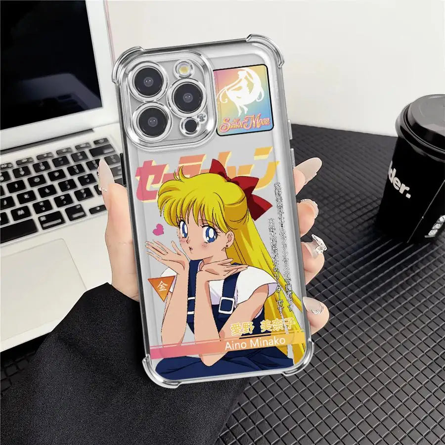 Sailor Moon Love And Beauty Soft Phone Cover Case for iPhone 17 12 Air 16 Pro Max 14 15 Plus 11 13
