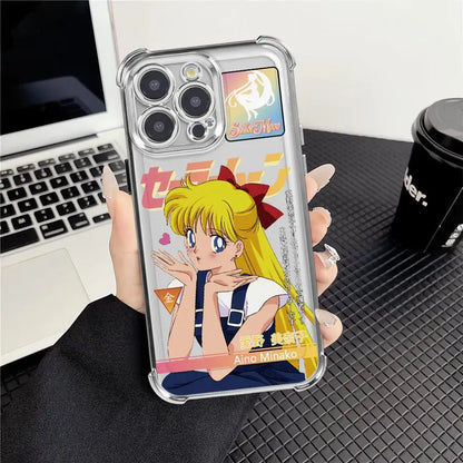 Sailor Moon Love And Beauty Soft Phone Cover Case for iPhone 17 12 Air 16 Pro Max 14 15 Plus 11 13