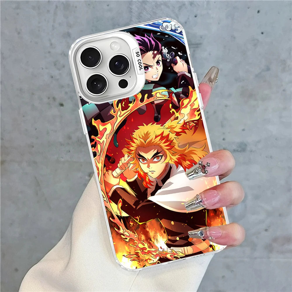 Demon Slayer Phone Case For IPhone 16 15 14 13 12 11 Pro Max X XR XSMAX 8 7 Plus Matte Shockproof Back Cover