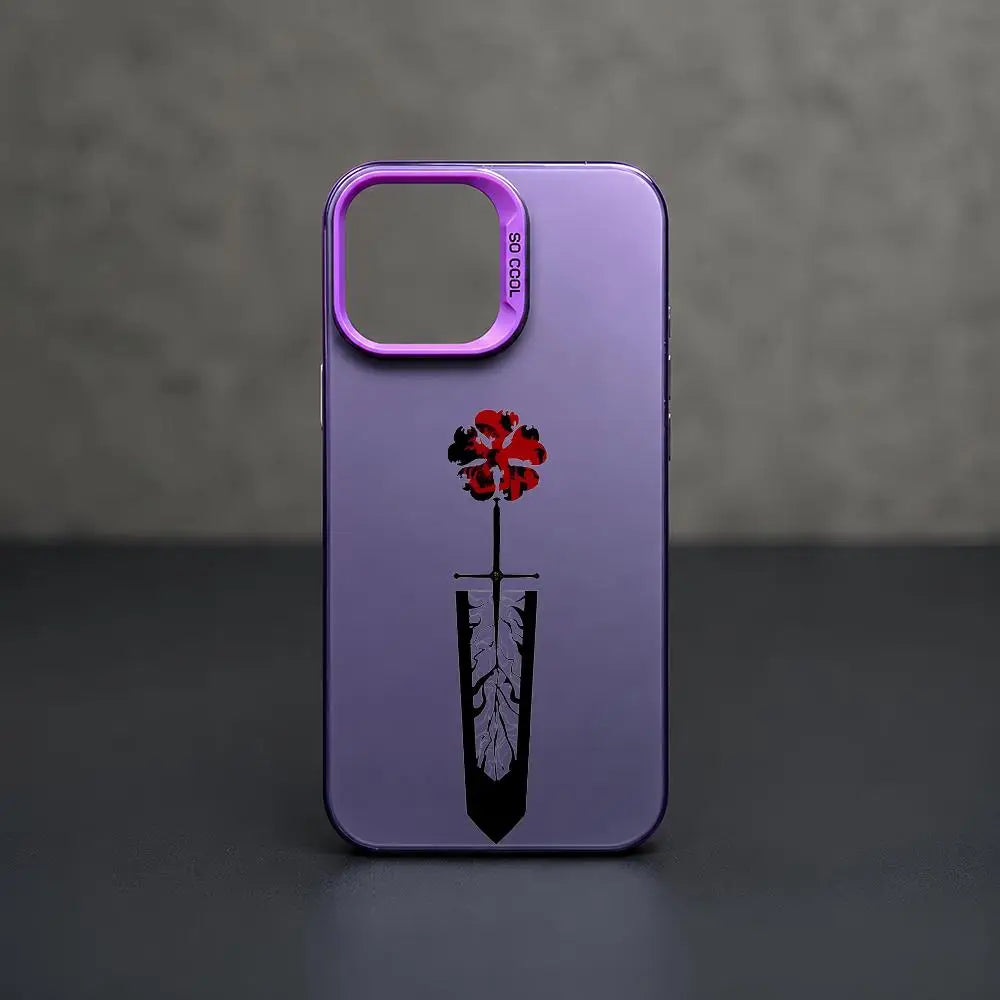Black Clover logo Phone Case For iPhone 11/12/13/14/15/16/17 Pro Max Color Gradient TPU Case Shockproof Cover