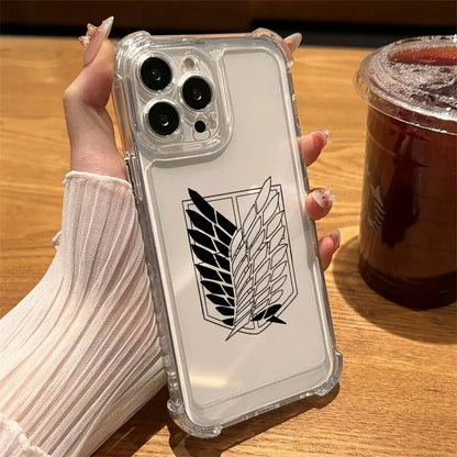 Attacks Anime On Titans Hot Cool Phone Case Clear For iPhone 17 16 14 15 11 12 13 Pro Max 16E Plus 17 Air Soft Shockproof Cover