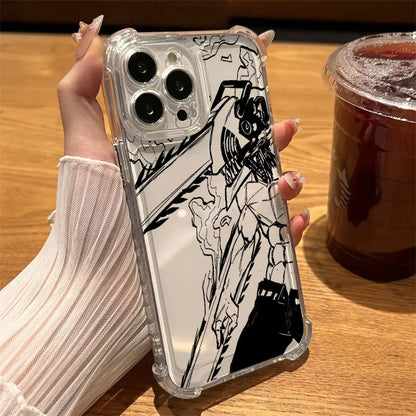 Anime Chainsaw Man Denji Phone Case For iPhone 17 Air 16 E 15 14 13 12 11 Pro Max Plus Mini SE 2020 2022 Soft Transparent Cover