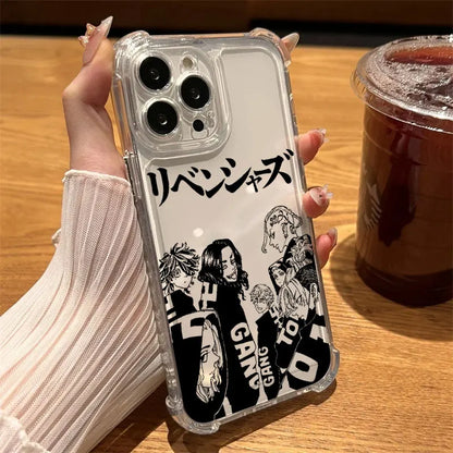 Tokyos Revengers Anime Phone Case Clear For iPhone 17 16 14 15 11 12 13 Pro Max 16E 16 Plus 17 Air Soft Shockproof Silicon Cover