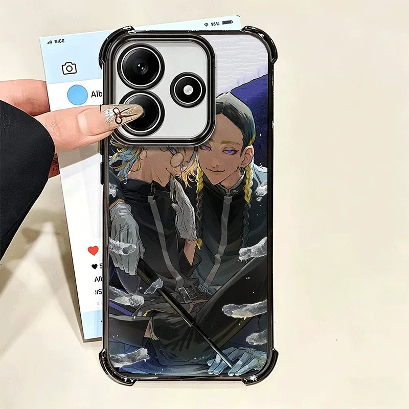 Tokyo Revengers Ran Haitani Rindou Plating Phone Case For Xiaomi Poco X6 X7 X8 Pro Max X5 X3 M8 M7 M5S Redmi 15C 15 14C 13C 17T