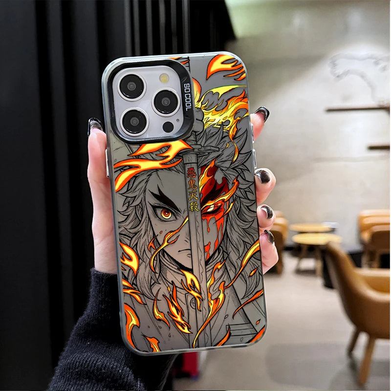 Anime AKAZA KYOJURO Demon Slayer Phone Case for iPhone 12 17 Air Pro Max 16 15 11 14 13 Pro Max XS X XR Plus 8 7 SE 2020 Cover