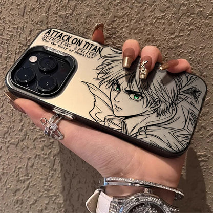 ATTACK ON TITAN MIKASA EREN YEAGER Couple Hard Case for iPhone 12 17 Air Pro Max 16 15 11 14 13 Pro Max XS X XR Plus 8 7 SE 2020